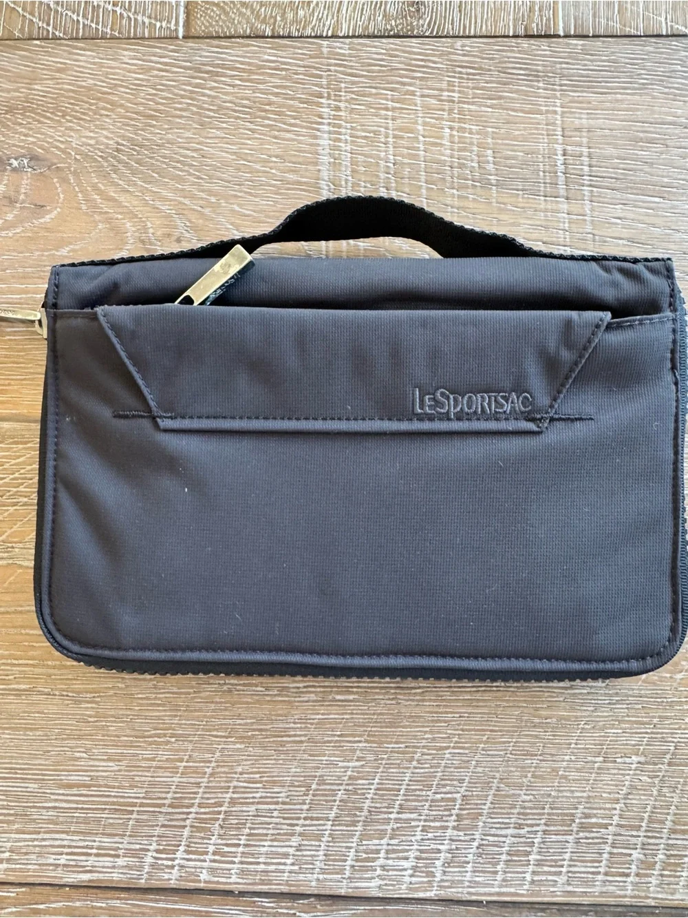 LeSportsac Black Nylon Mens Travel Document Organizer